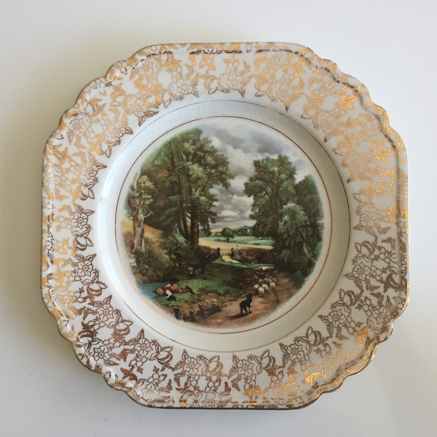 English Vintage John Constable Display Plate "The Cornfield"