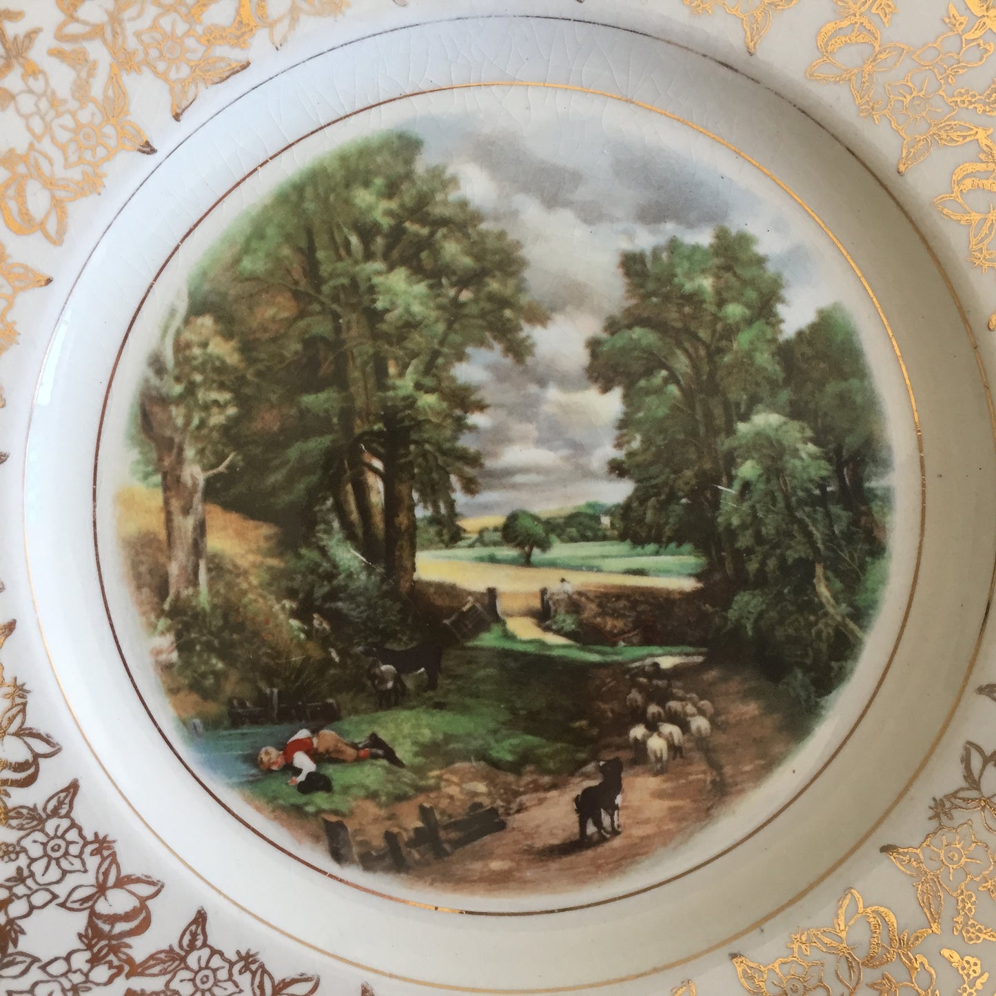 English Vintage John Constable Display Plate "The Cornfield"