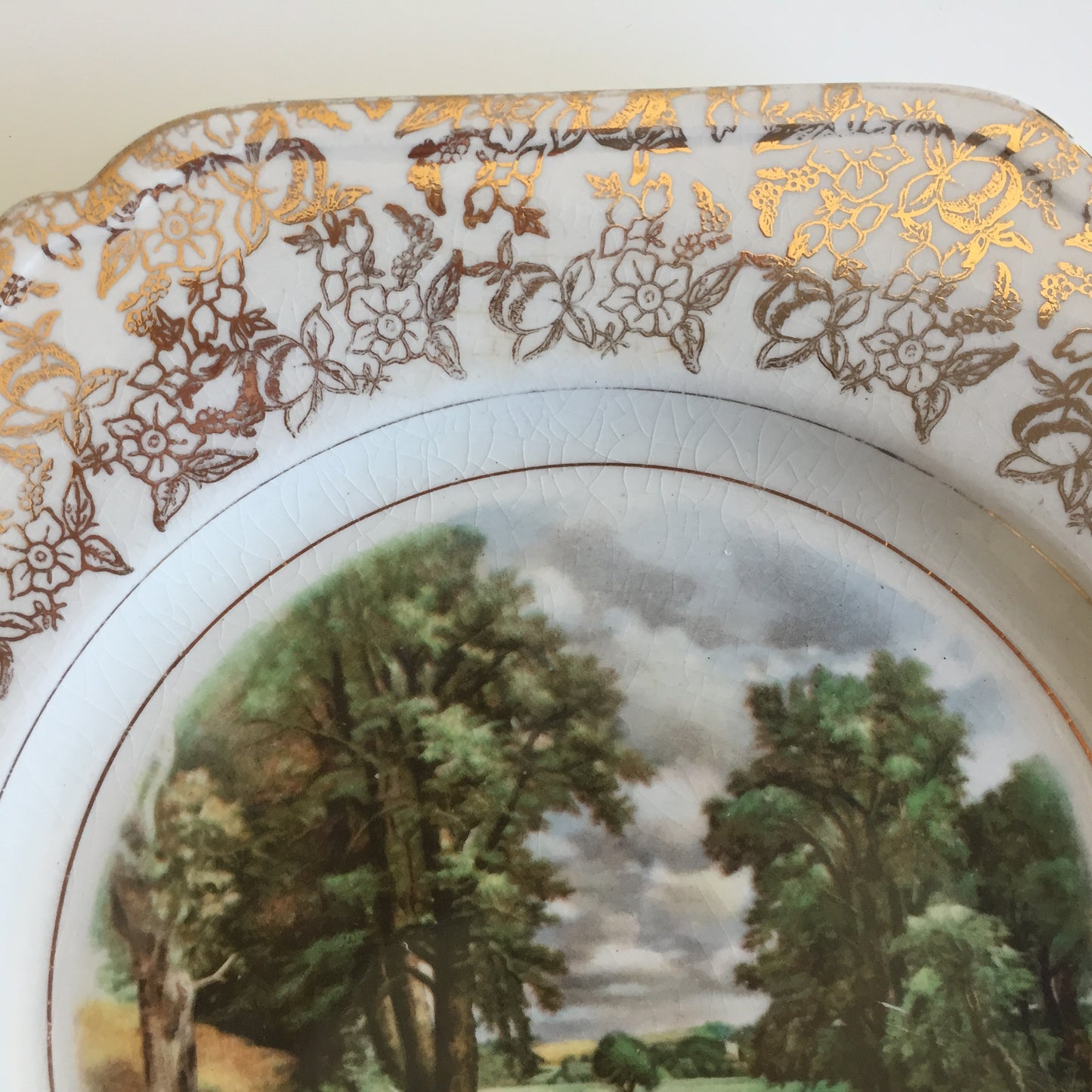 English Vintage John Constable Display Plate "The Cornfield"