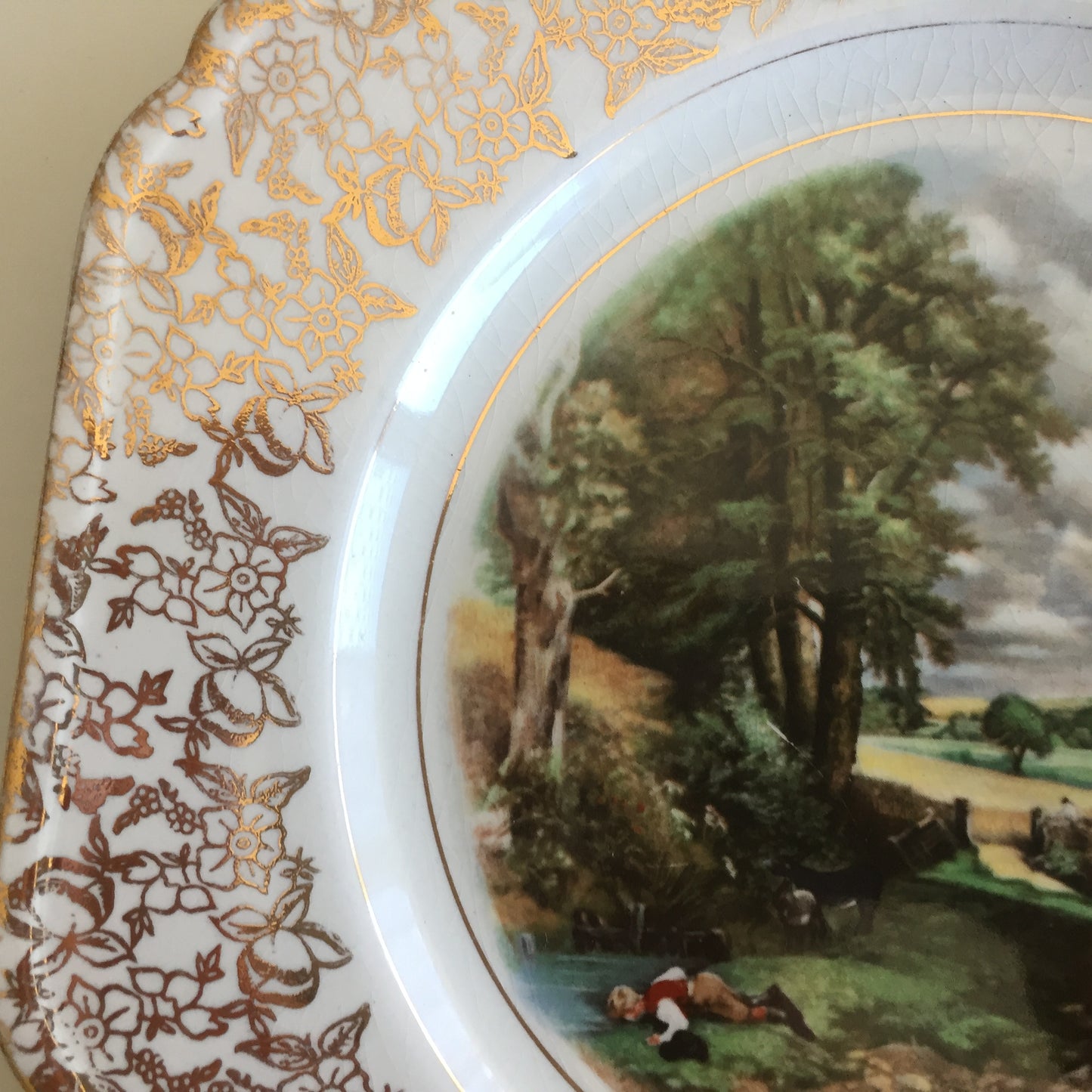English Vintage John Constable Display Plate "The Cornfield"