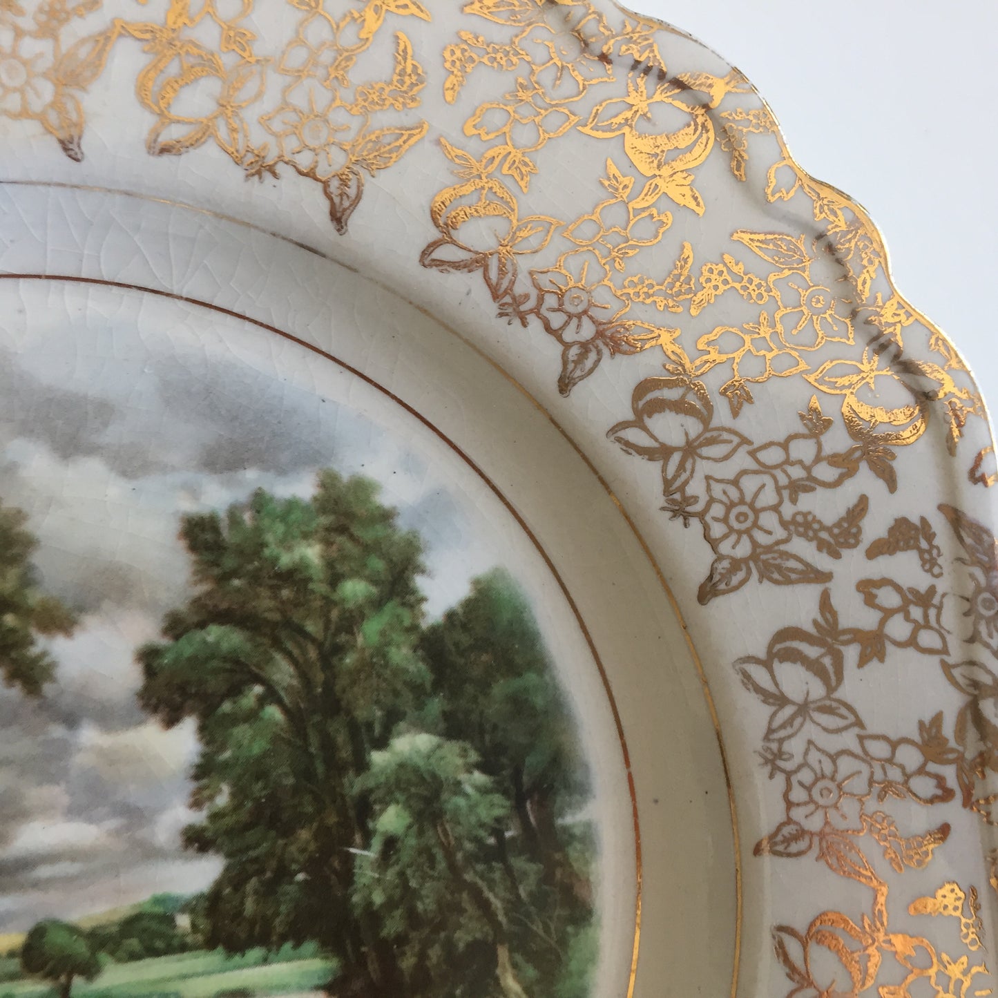 English Vintage John Constable Display Plate "The Cornfield"