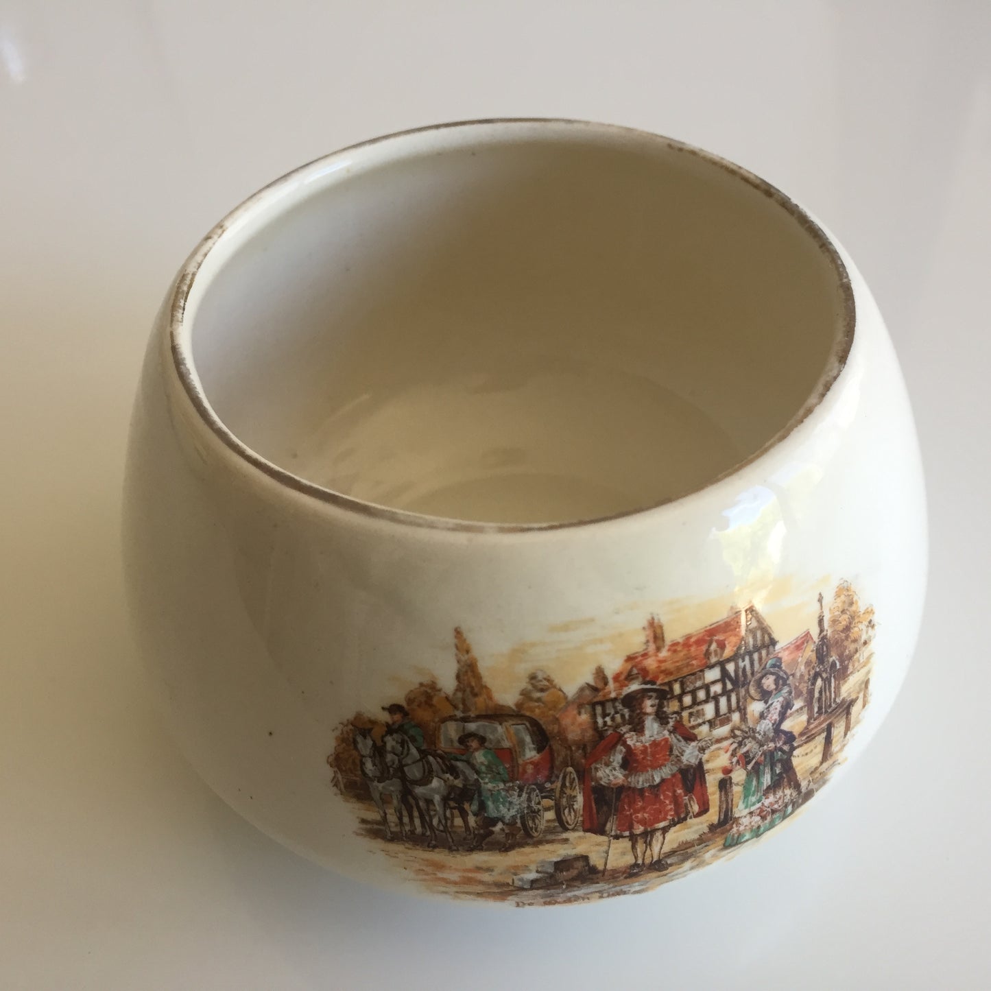 Sandlandware Lancaster "Ye Olden Days" Vintage Sugar/Trinket/Jewellery Bowl