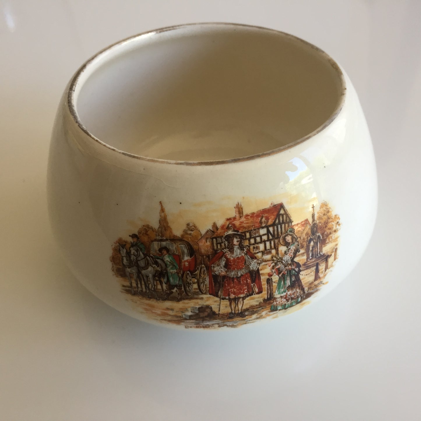 Sandlandware Lancaster "Ye Olden Days" Vintage Sugar/Trinket/Jewellery Bowl