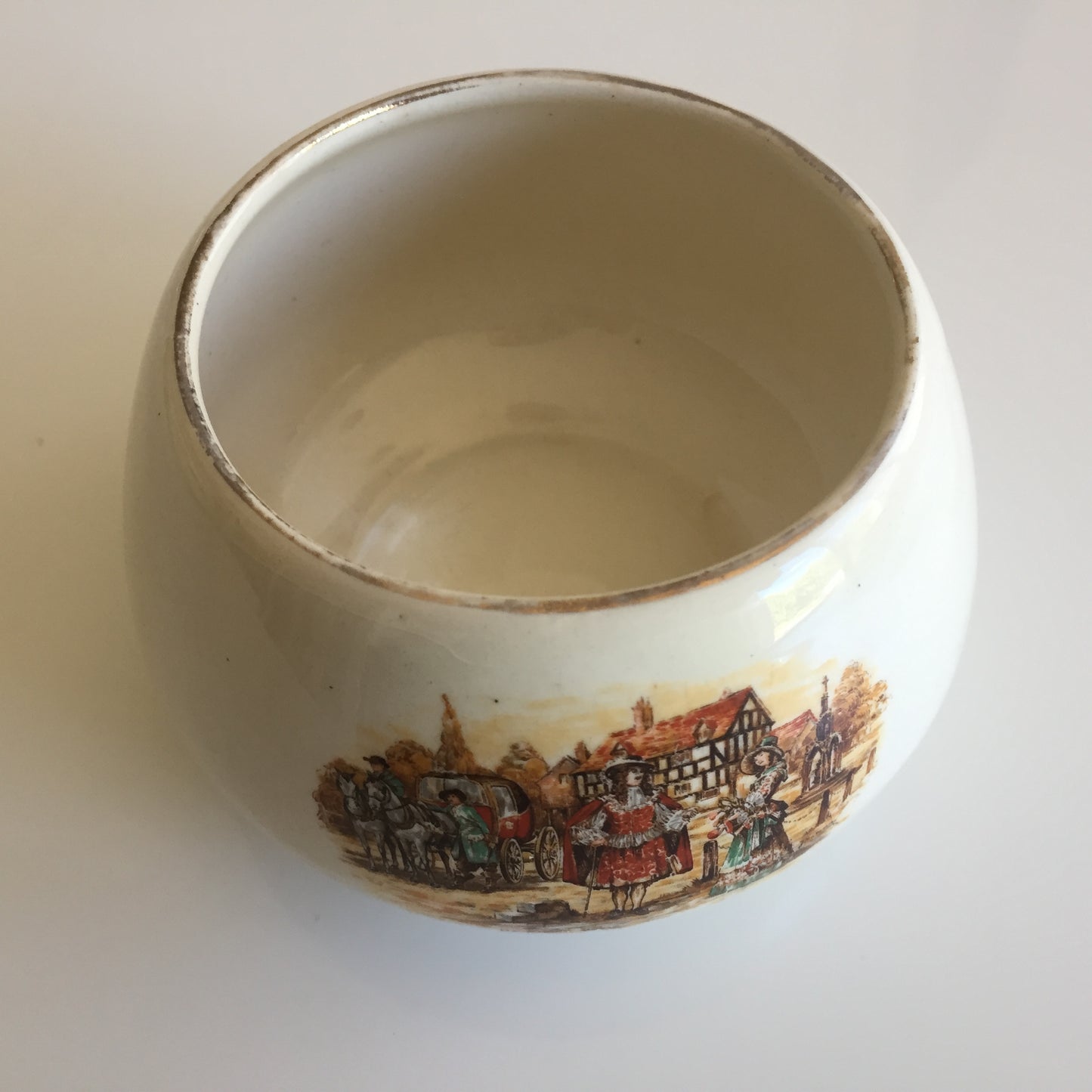 Sandlandware Lancaster "Ye Olden Days" Vintage Sugar/Trinket/Jewellery Bowl