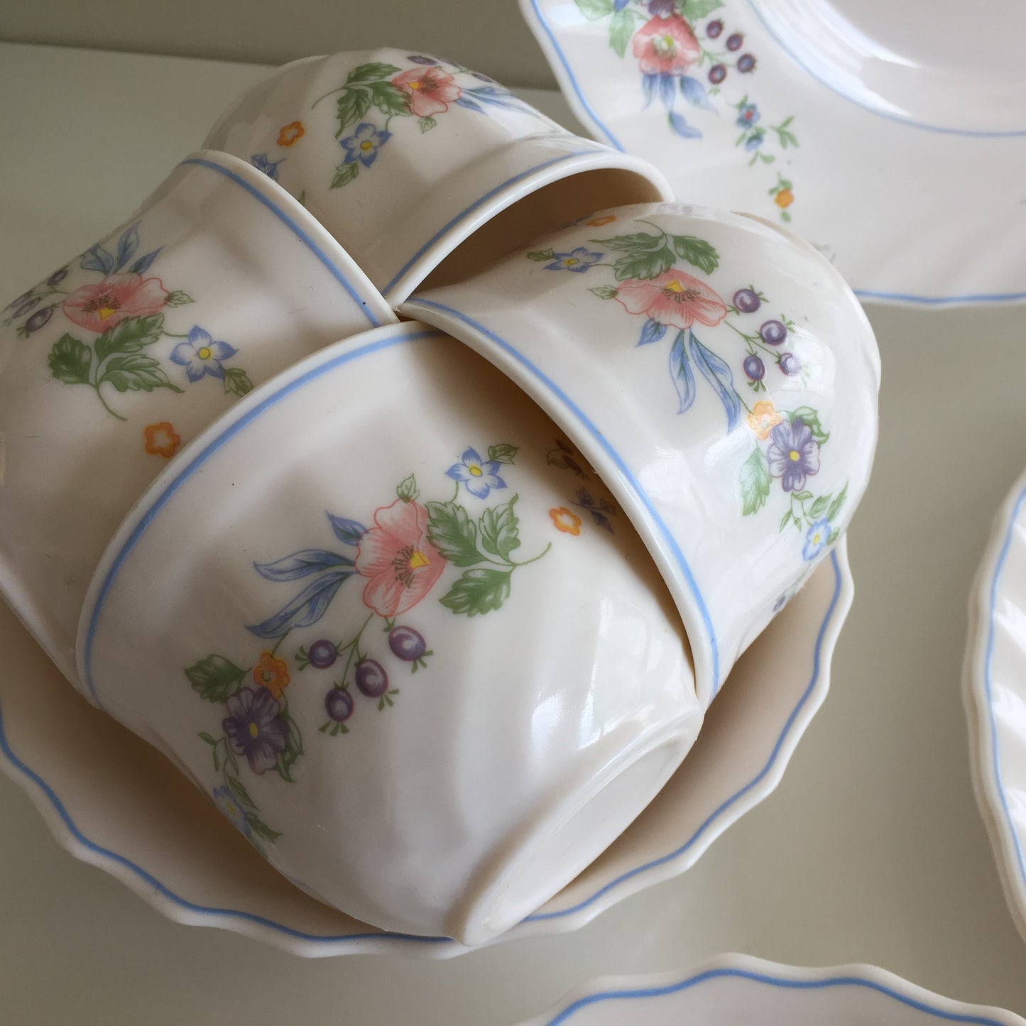 Vintage Luminarc "Victoria" Floral Dinner Set Replacements Made in France