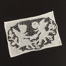 Load image into Gallery viewer, Edwardian Vintage Figural Lace Madeira Embroidered Doily