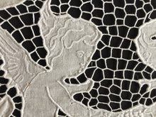 Load image into Gallery viewer, Edwardian Vintage Figural Lace Madeira Embroidered Doily