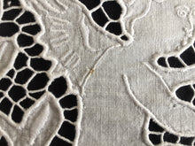 Load image into Gallery viewer, Edwardian Vintage Figural Lace Madeira Embroidered Doily