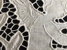 Load image into Gallery viewer, Edwardian Vintage Figural Lace Madeira Embroidered Doily