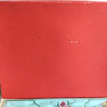 Load image into Gallery viewer, Unused Vintage Machine Embroidered Green Cotton Floral Supper Cloth with 4 Napkins