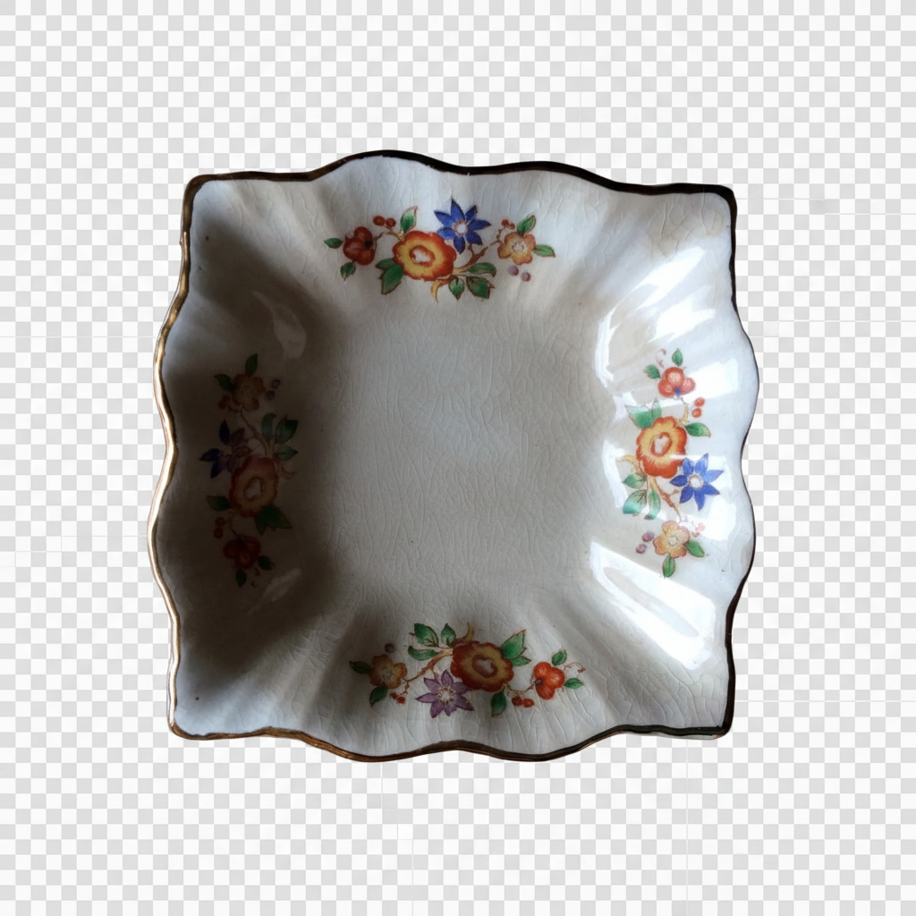Small Square Vintage Ring/Pin/Butter or Jam Dish Made in England