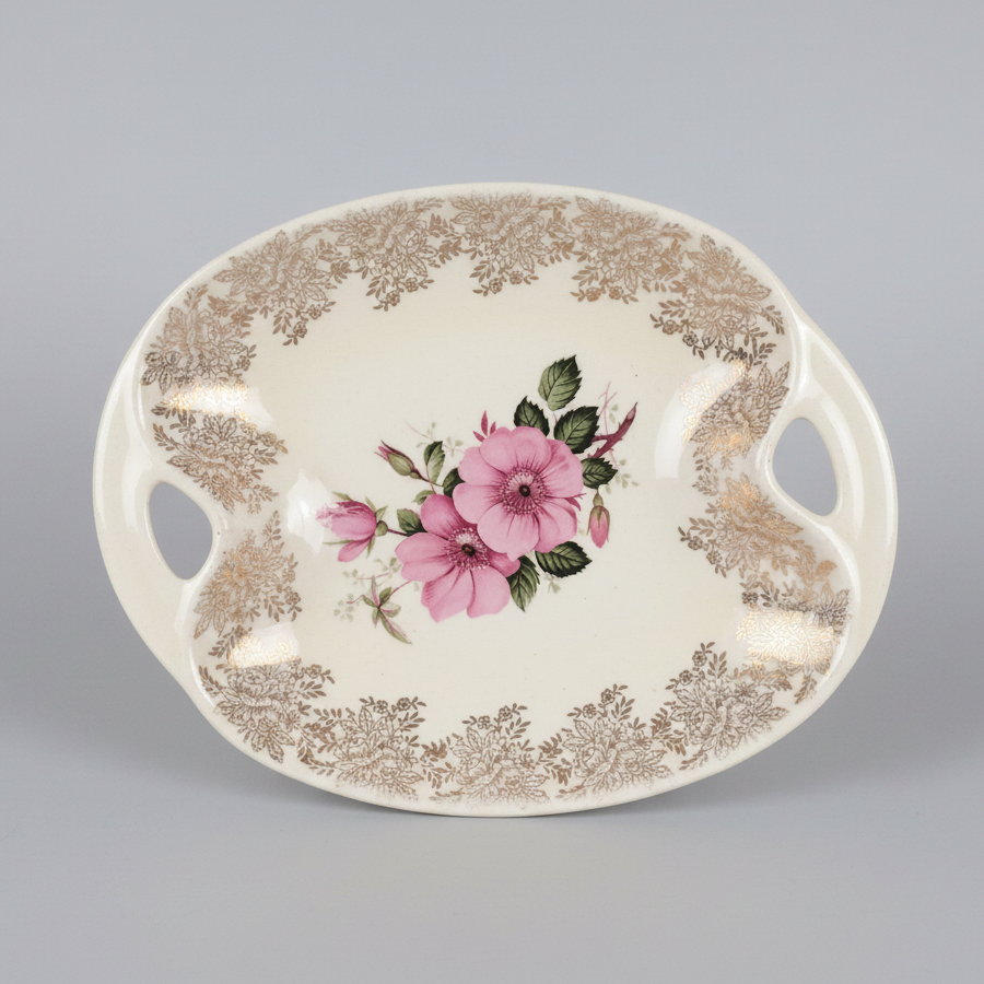 Vintage Elijah Cotton Ltd. Lord Nelson Ware Oval Serving Bowl with Handles