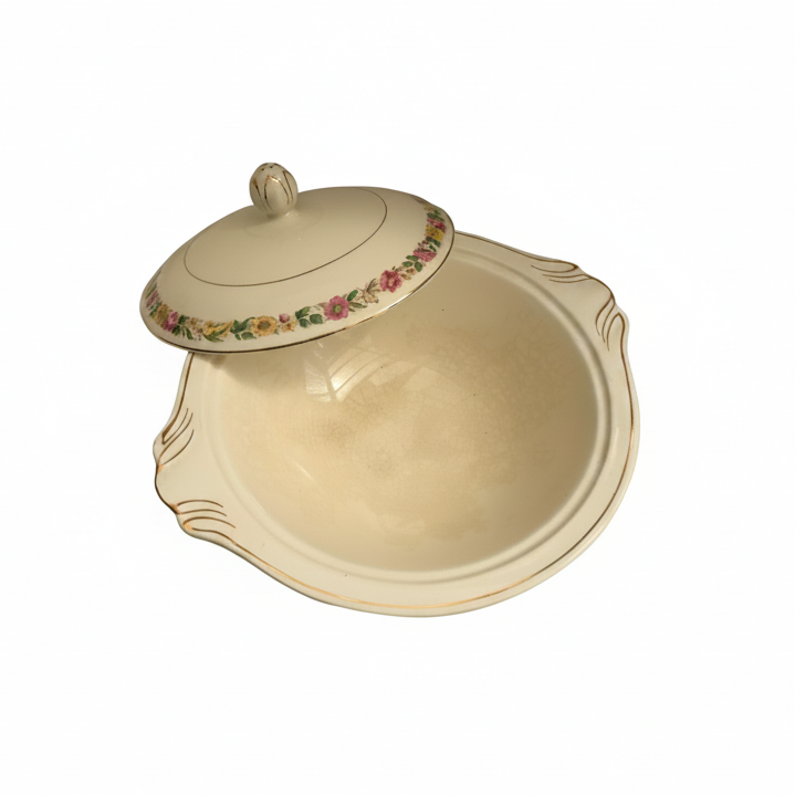 J & G Meakin Vintage Ceramic Vegetable Serving Bowl with Lid