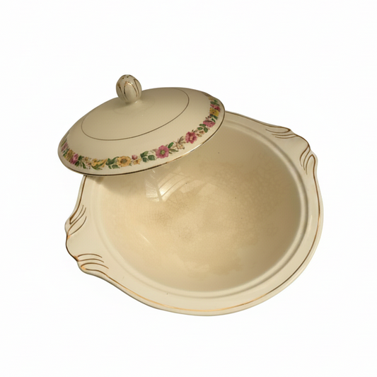 J & G Meakin Vintage Ceramic Vegetable Serving Bowl with Lid
