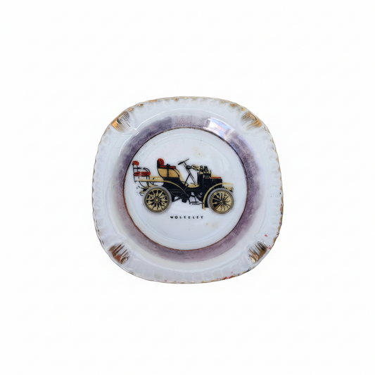 Wolseley Old Automobil Pattern Vintage Japanese Porcelain Ash Tray