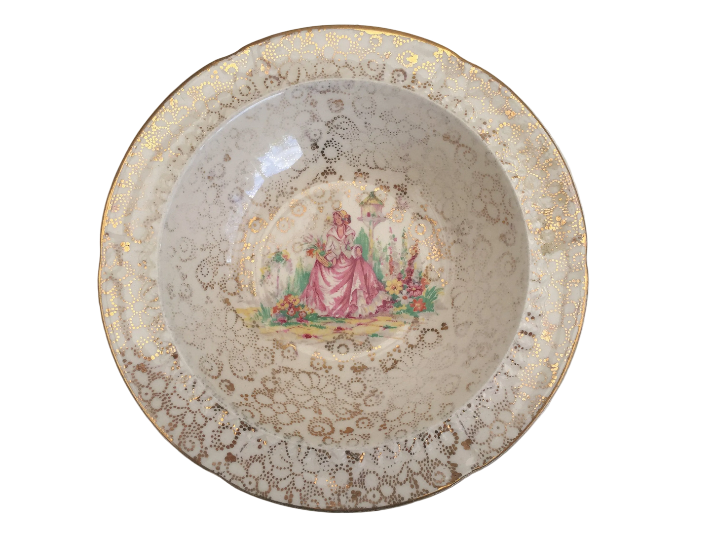 A Pair of H & K Tunstall Crinoline Lady Dessert/Compote/Cereal Bowls