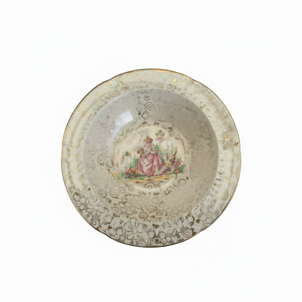 A Pair of H & K Tunstall Crinoline Lady Dessert/Compote/Cereal Bowls