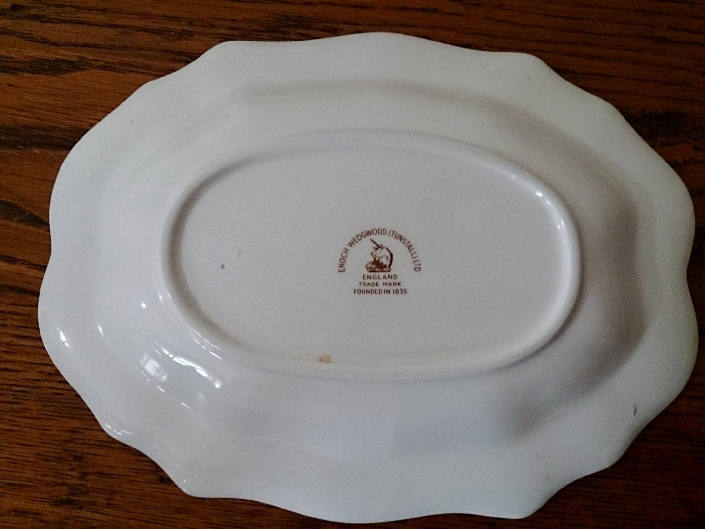 Vintage  Enoch Wedgewood (Tunstall) LTD Oval Platter: Red Roses Pattern