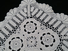 Load image into Gallery viewer, Crocheted Rectangular Vintage Lace Doily or Placemat in Off White/Ivory Colour