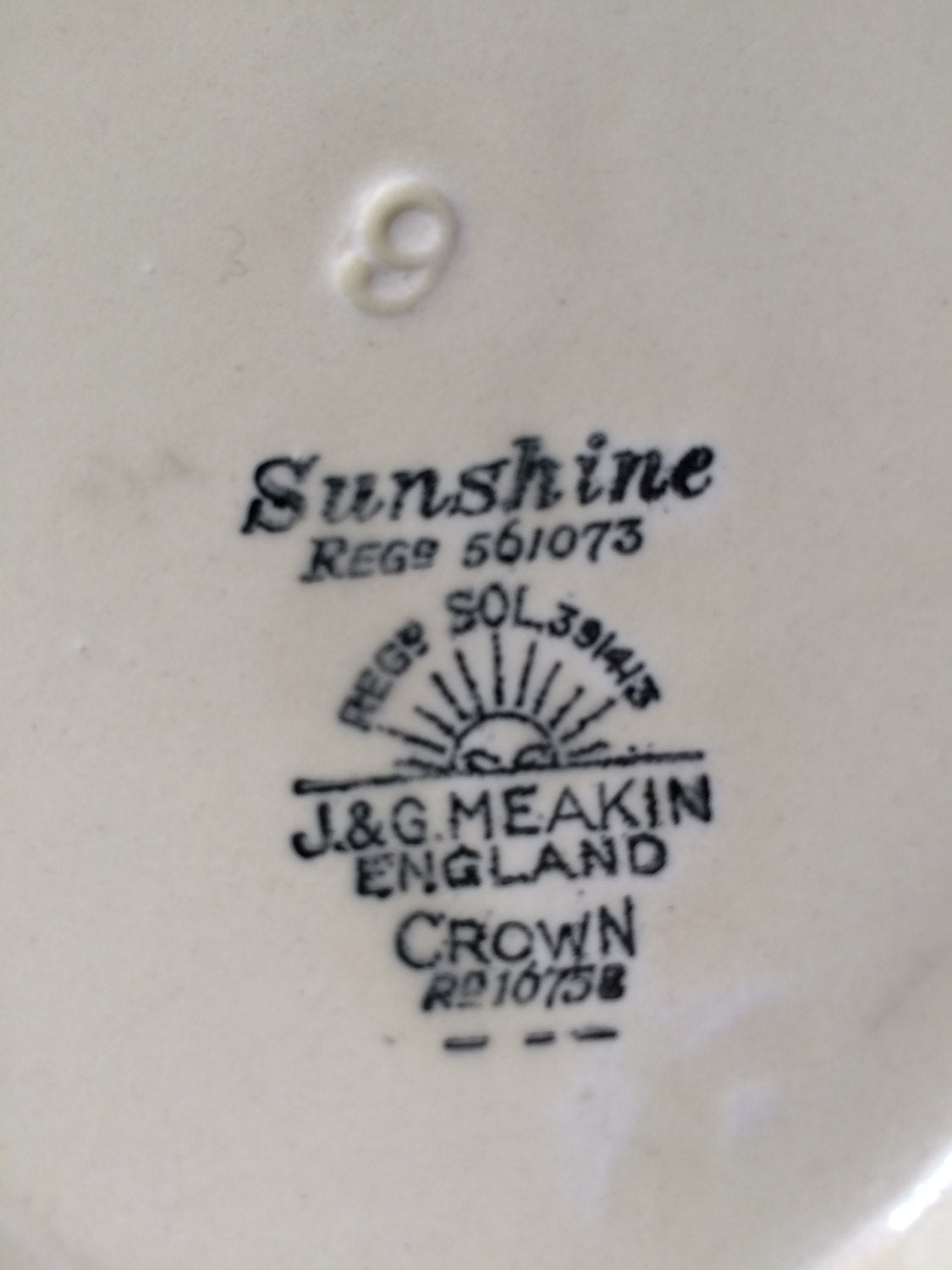 J G Meakin Sunshine Crown Reg 561073 Serving Platter/Sandwich Tray