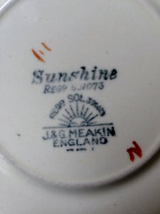 Rare Vintage J & G Meakin (UK) Sunshine Pickwick Pattern 6.5" Saucer