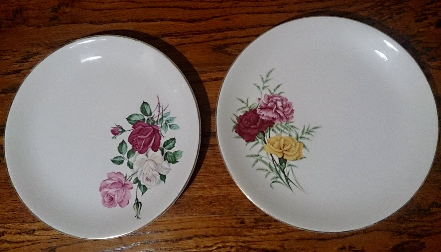 A Pair of Swinnertons Staffordshire Nestor Vellum 9" Luncheon or Salad Plates