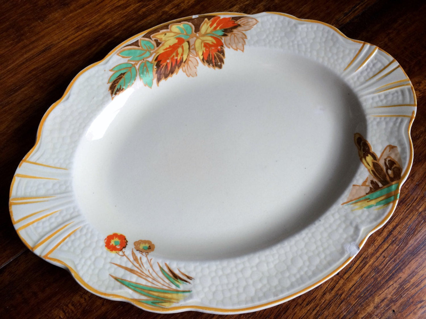 J G Meakin Sunshine Crown Reg 561073 Serving Platter/Sandwich Tray
