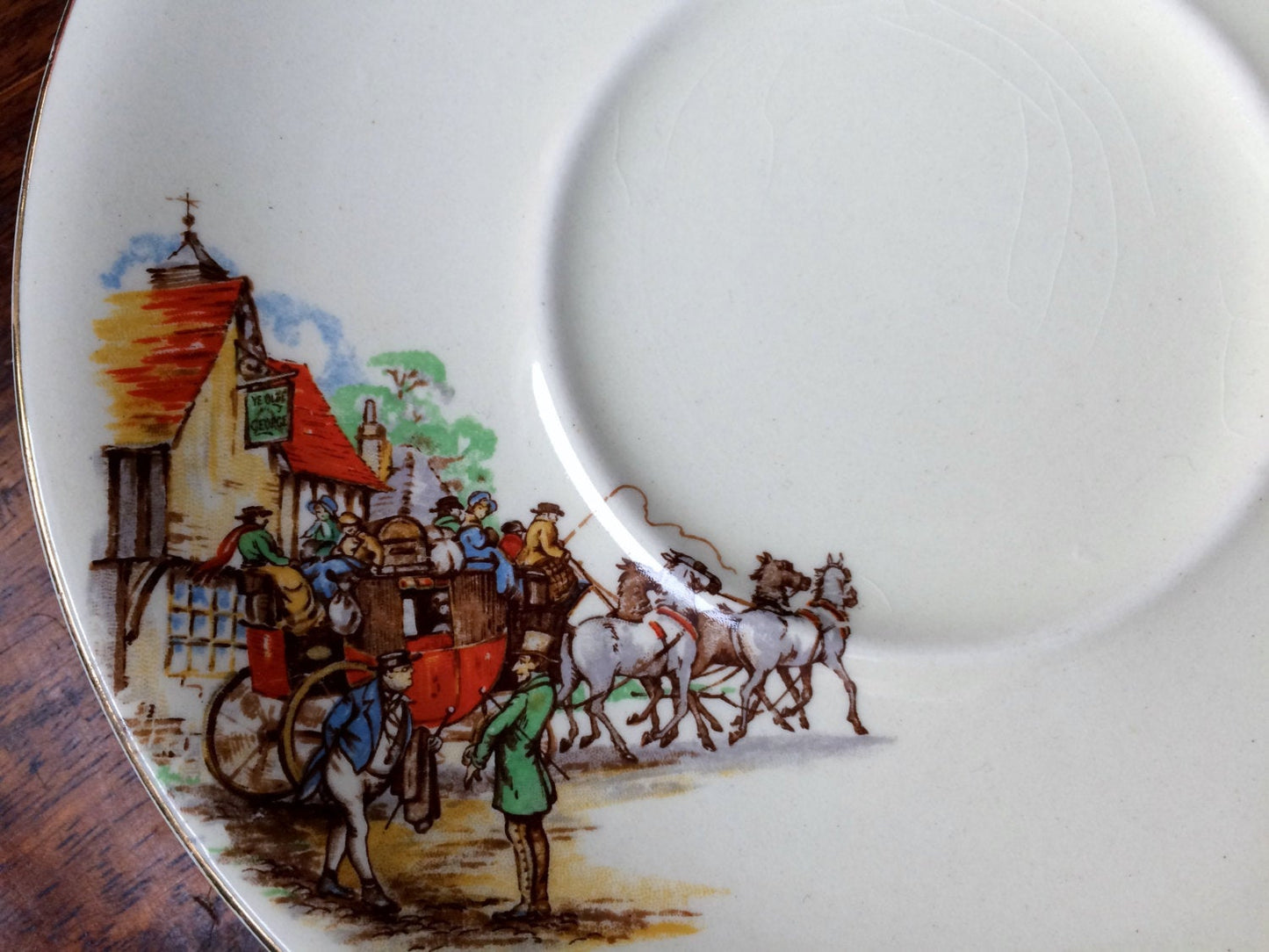 Rare Vintage J & G Meakin (UK) Sunshine Pickwick Pattern 6.5" Saucer