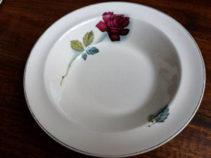 Alfred Meakin UK Cereal Bowl or Ring Dish Single Red Rose Pattern