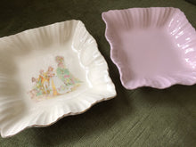 Load image into Gallery viewer, Pair of J G Meakin Ring Dishes, Rosa (Pink) and 18th Century Couple Design
