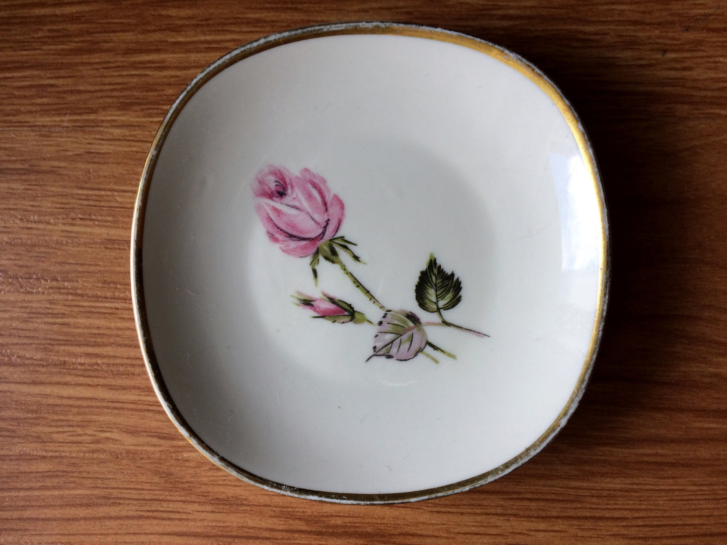 Vintage Alka Kunst Bavaria Ring/Pin/Soap/Trinket Dish Red Roses Design