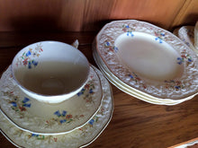 Load image into Gallery viewer, Creampetal  Florentine 2 x 3 Piece Demitasse Sets with 2 Dinner Plates