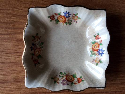 Small Square Vintage Ring/Pin/Butter or Jam Dish Made in England