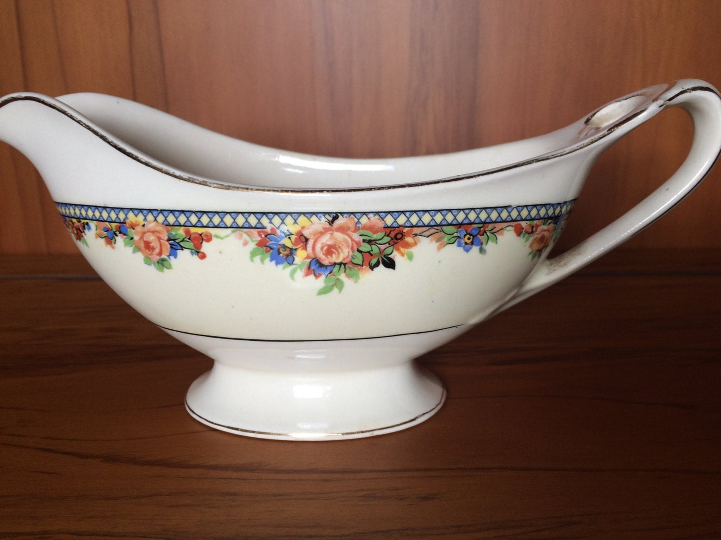 English Vintage Ceramic Gravy Boat