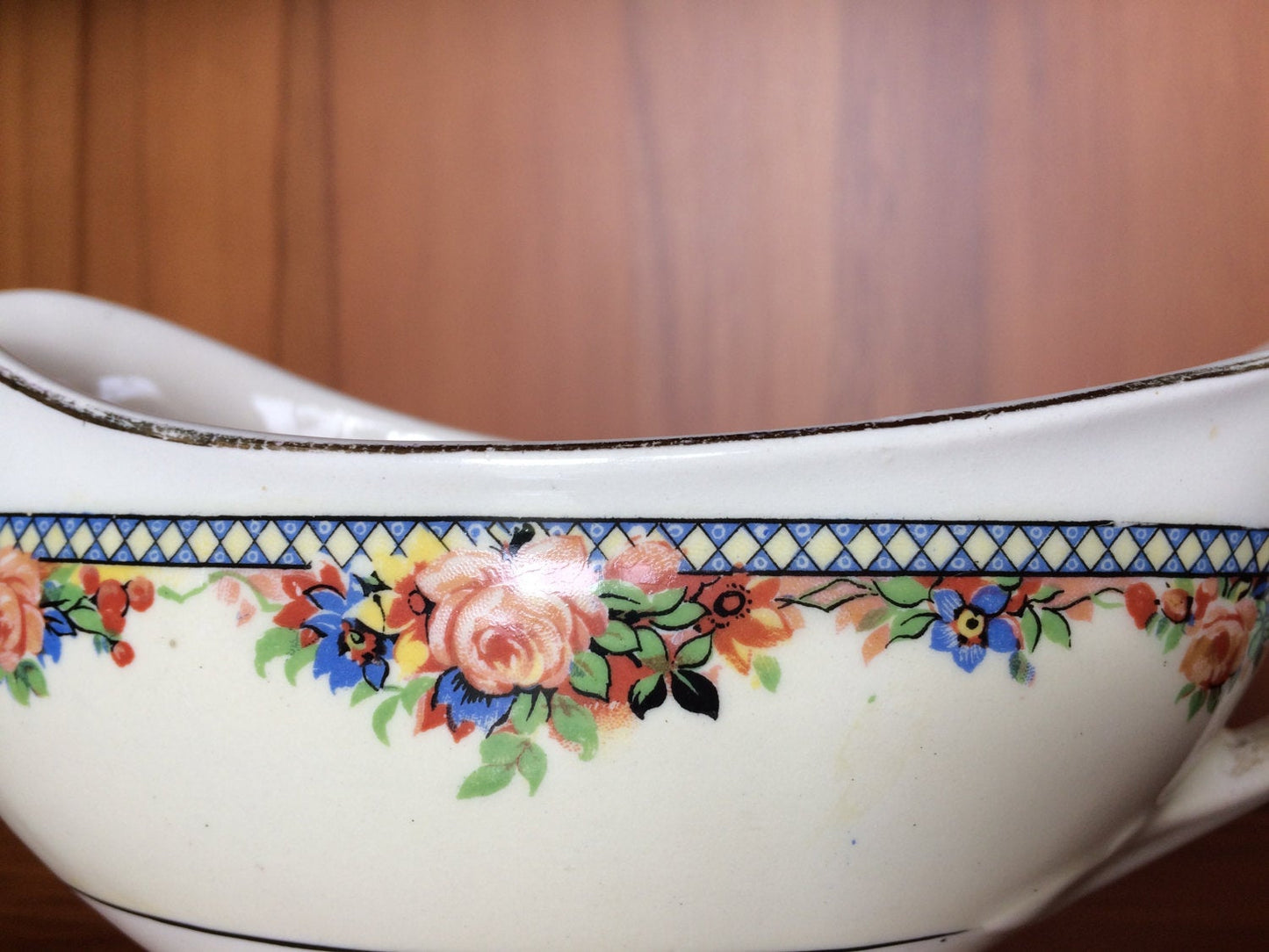 English Vintage Ceramic Gravy Boat
