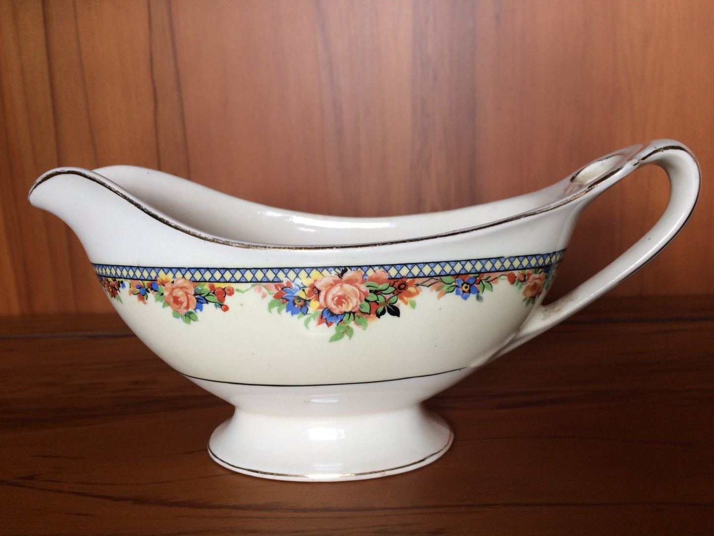 English Vintage Ceramic Gravy Boat