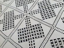 Load image into Gallery viewer, Large Off White Square Vintage Filet Crochet Lace Doily or Small Tablecloth