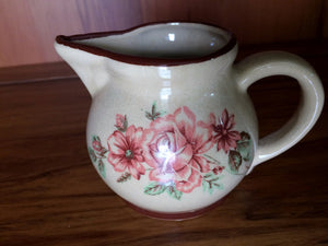 Small Australian Vintage Creamer with Red Roses Pattern