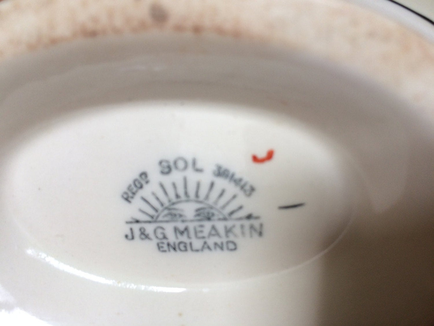 English Vintage Ceramic Gravy Boat