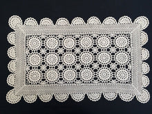 Load image into Gallery viewer, Vintage Ivory Colour Crochet Lace Table Runner