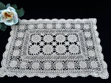 Load image into Gallery viewer, Vintage Oblong Crochet Lace Doily/Placemat in Ecru/Ivory