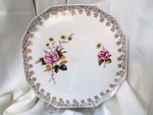 Lord Nelson Pottery England Vintage Flat Cake Plate