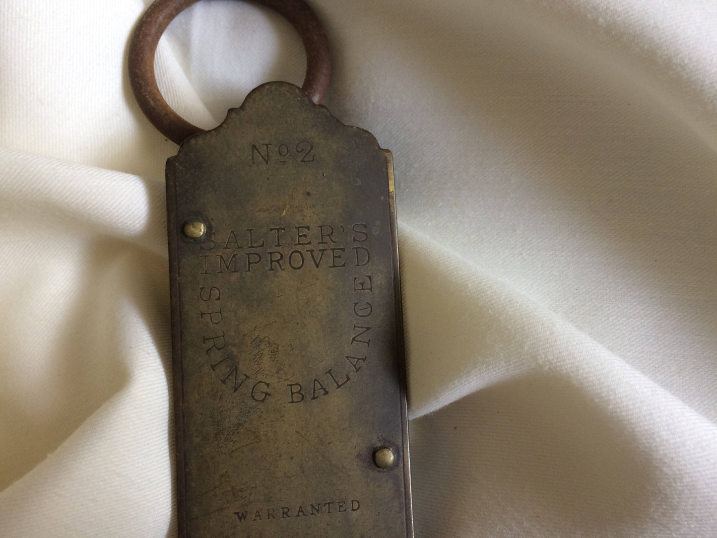 Antique Salter's Spring Balance. Salter Pocket Balance Scale #2 Made of Iron and Brass. ANtique English Spring Balance VKD0035