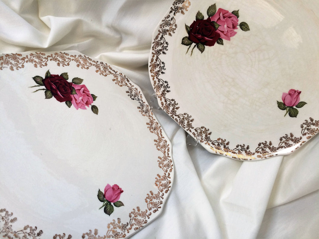 2 Lord Nelson Pottery (England) Vintage Flat Cake Plates