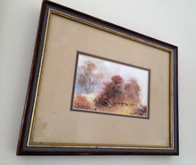 Load image into Gallery viewer, Vintage Watercolours. A Pair of Original Vintage Landscape Paintings in Gilded Wooden Frame. Australian Art