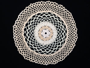 Vintage Style NEW Ivory/Beige/Champagne Coloured Round Cotton Lace Doily