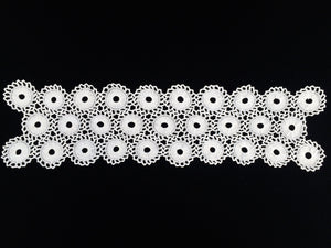 Vintage Crocheted Lace Antique Linen White Coloured Table Runner