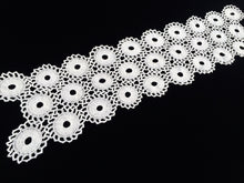 Load image into Gallery viewer, Vintage Crocheted Lace Antique Linen White Coloured Table Runner