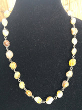 Load image into Gallery viewer, Wire Wrapped Citrine Crystal Bead Necklace. Vintage Necklace