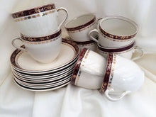 Load image into Gallery viewer, Alfred Meakin (UK) Maroon and Gold Vintage Tea Set 18 Pieces